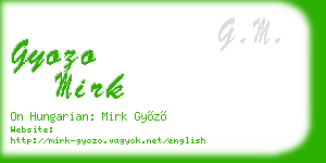 gyozo mirk business card